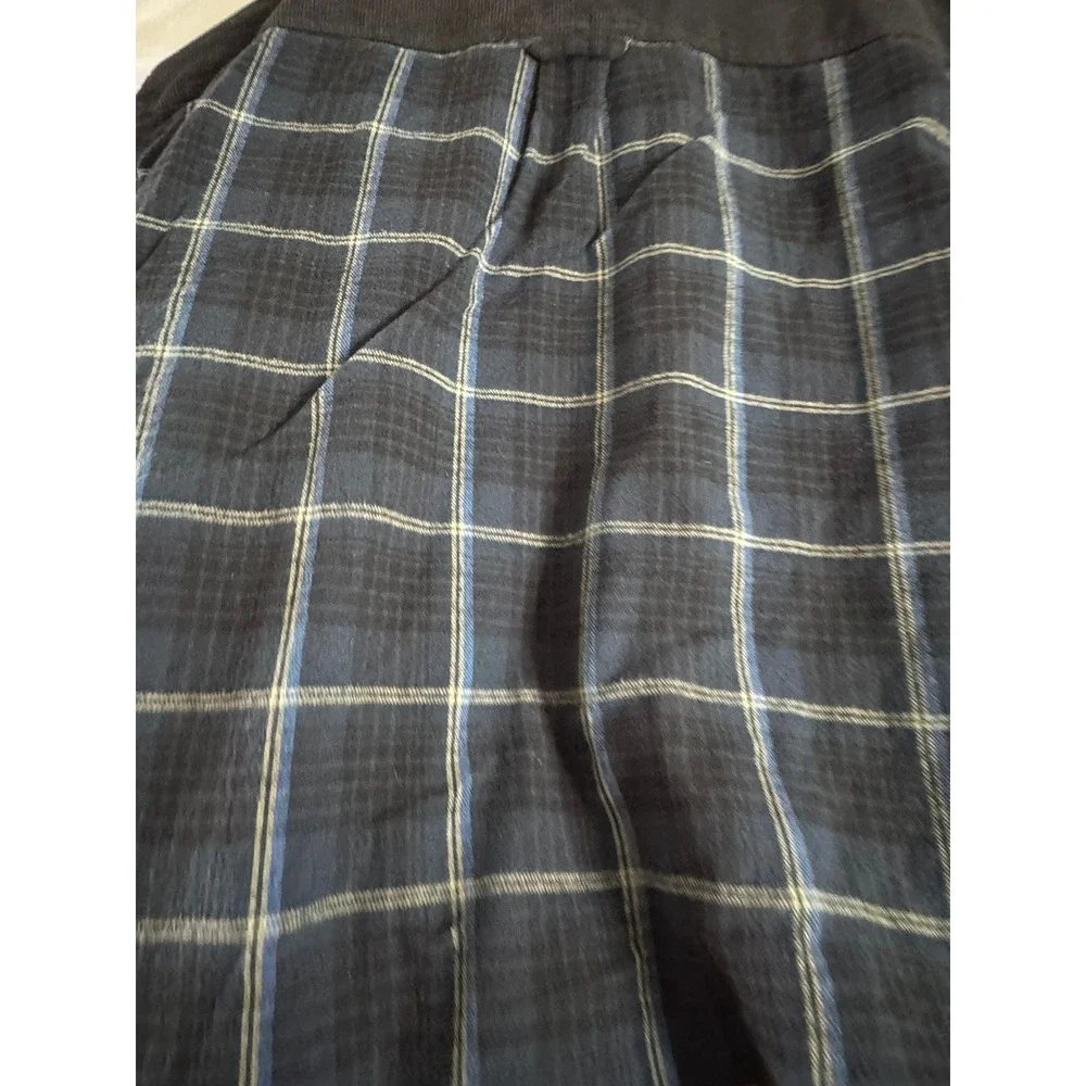 Wolverine Mens XL‎ Sherpa Lined Flannel Jacket Blue Plaid Corduroy Yoke Zip Up
